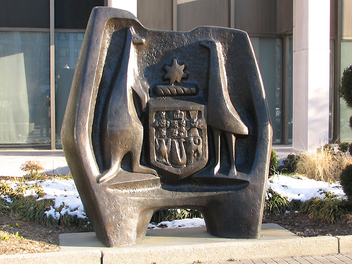 Sculpture outside the Australian Embassy